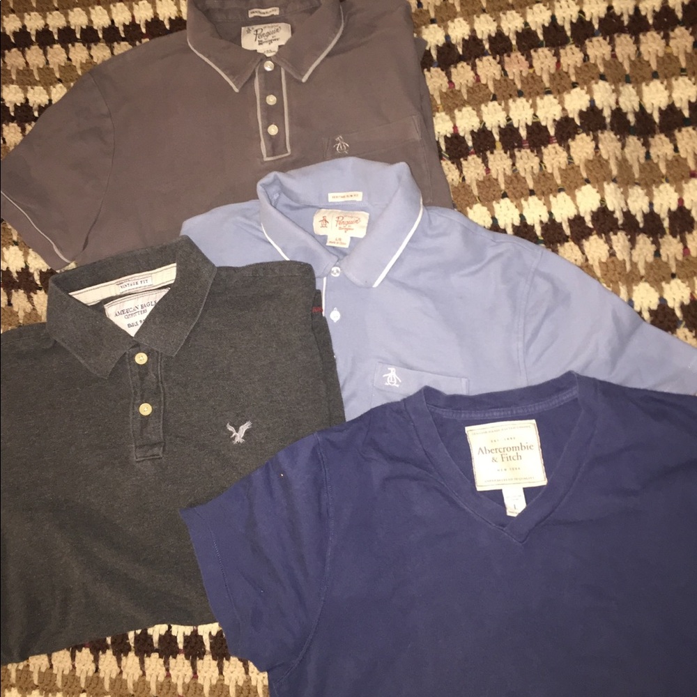 Polo style shirt lot set of 4 men’s size med